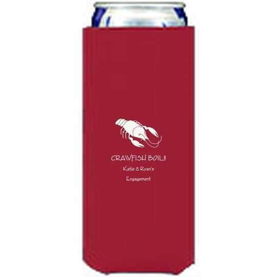 Crawfish Collapsible Slim Koozies